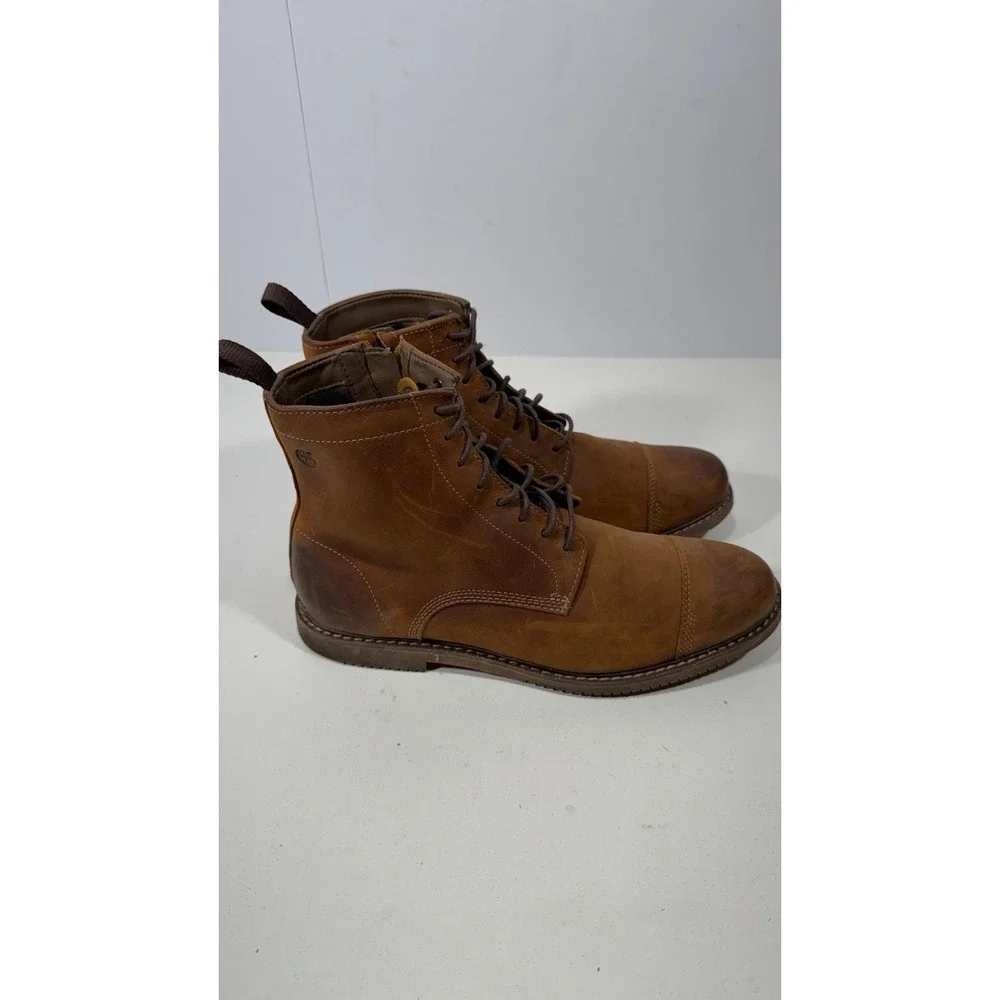 Timberland Boots Sz 8.5 A13J9 Mens Brown Leather Boots Rubber Sole